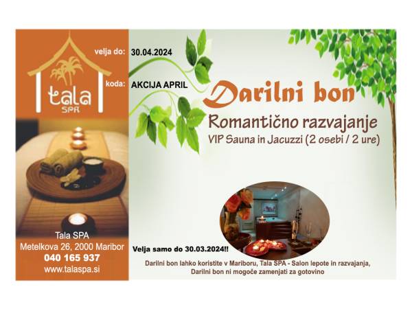 Romantično razvajanje 2 ure/2 osebi